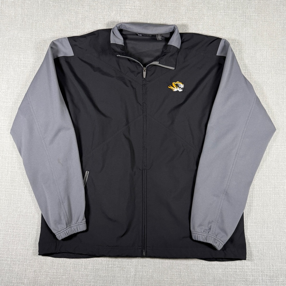 Missouri Tigers Gear For Sports Full Zip Jacket Mens XL Black Gray Mizzou